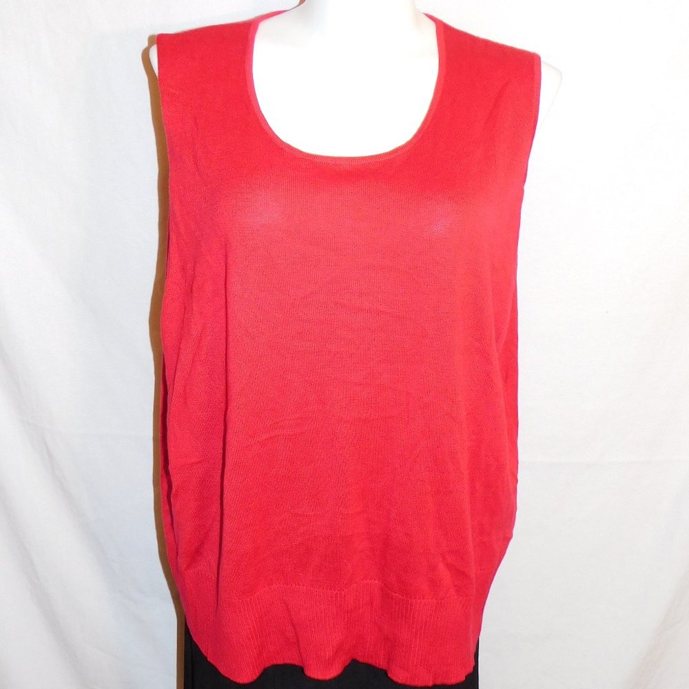 3X Liz & Me Plus Size Red Sweater Camisole Top NWT